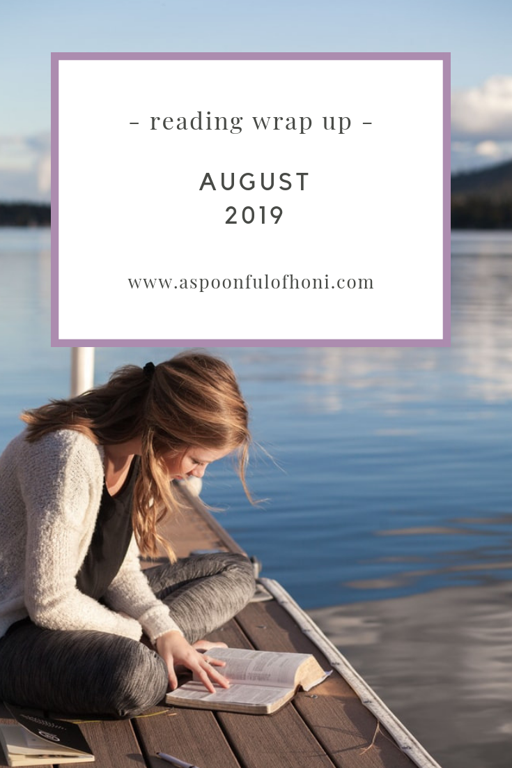 august reading wrap up pinterest graphic