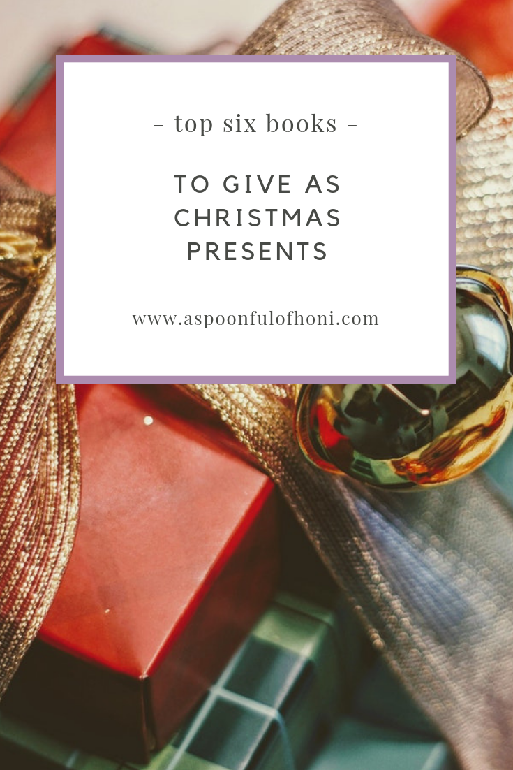 top 6 books to gift as christmas presents pinterest graphic